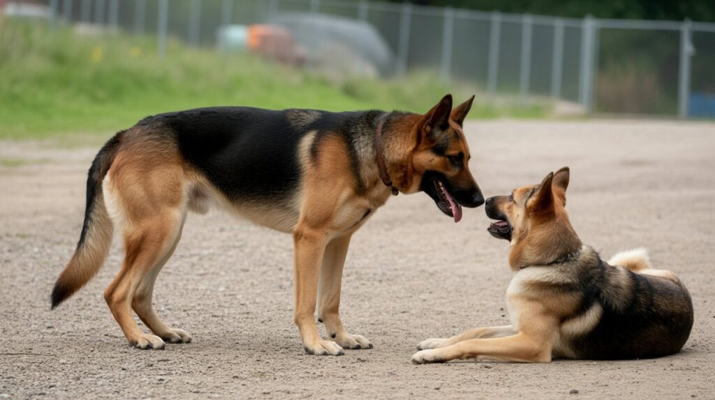 German Shepherd territorial behaviour with other dogs reduced through early socialisation and controlled introductions