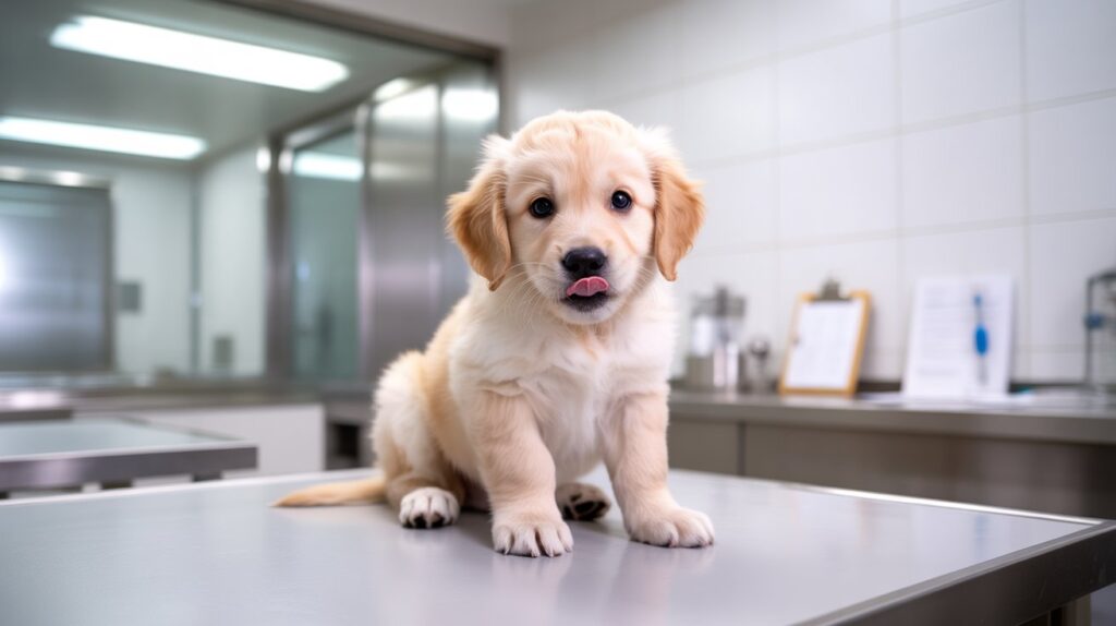 Husky German Shepherd mix puppy at a breeder facility, showing health and age details for buyers asking how much does a Husky German Shepherd mix cost from a breeder?