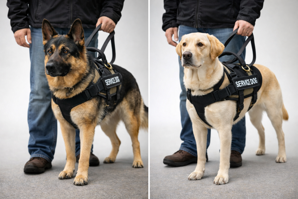German Shepherd vs Labrador service dogs comparison to understand are German Shepherds good service dogs for different assistance needs